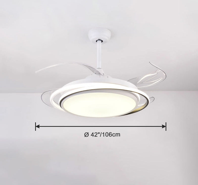 Ventilateur de Plafond Rétractable avec Éclairage LED Intégré-AeroFold