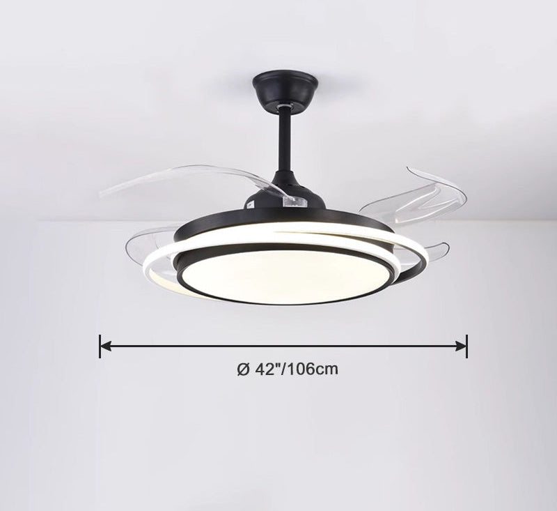Ventilateur de Plafond Rétractable avec Éclairage LED Intégré-AeroFold