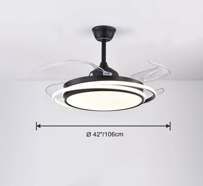 Ventilateur de Plafond Rétractable avec Éclairage LED Intégré-AeroFold