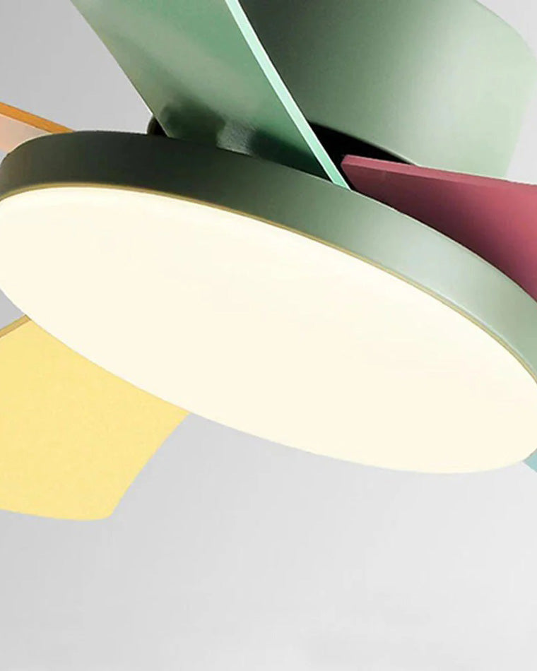 Ventilateur de Plafond Scandinave à 5 Pales avec Éclairage