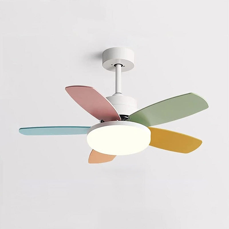 Ventilateur de Plafond Scandinave à 5 Pales avec Éclairage