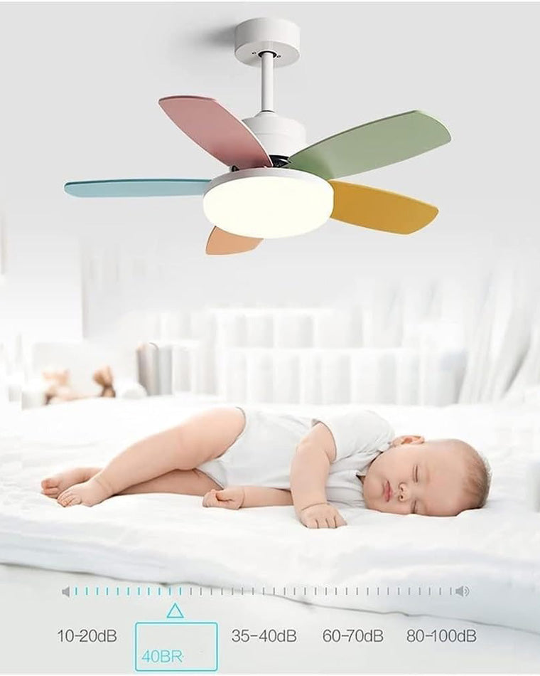 Ventilateur de Plafond Scandinave à 5 Pales avec Éclairage