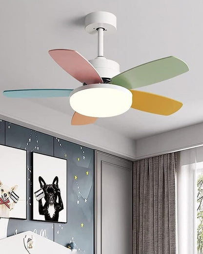 Ventilateur de Plafond Scandinave à 5 Pales avec Éclairage