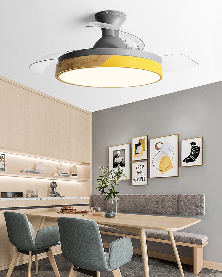 Ventilateur de Plafond Scandinave avec Éclairage