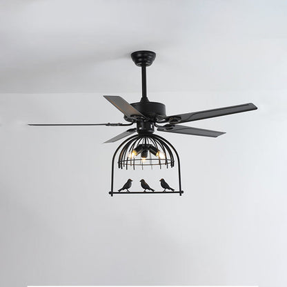Ventilateur de Plafond Style Vintage avec Cage Déco-RetroCage™