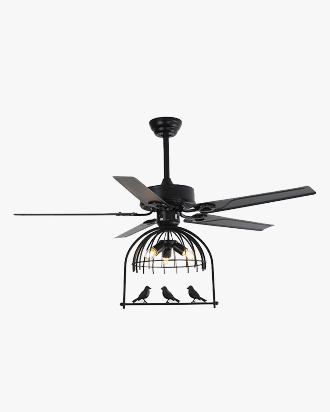 Ventilateur de Plafond Style Vintage avec Cage Déco-RetroCage™