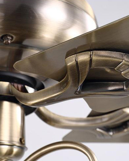 Ventilateur de Plafond Vintage avec Lustre LED