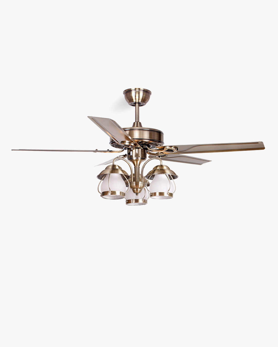 Ventilateur de Plafond Vintage avec Lustre LED