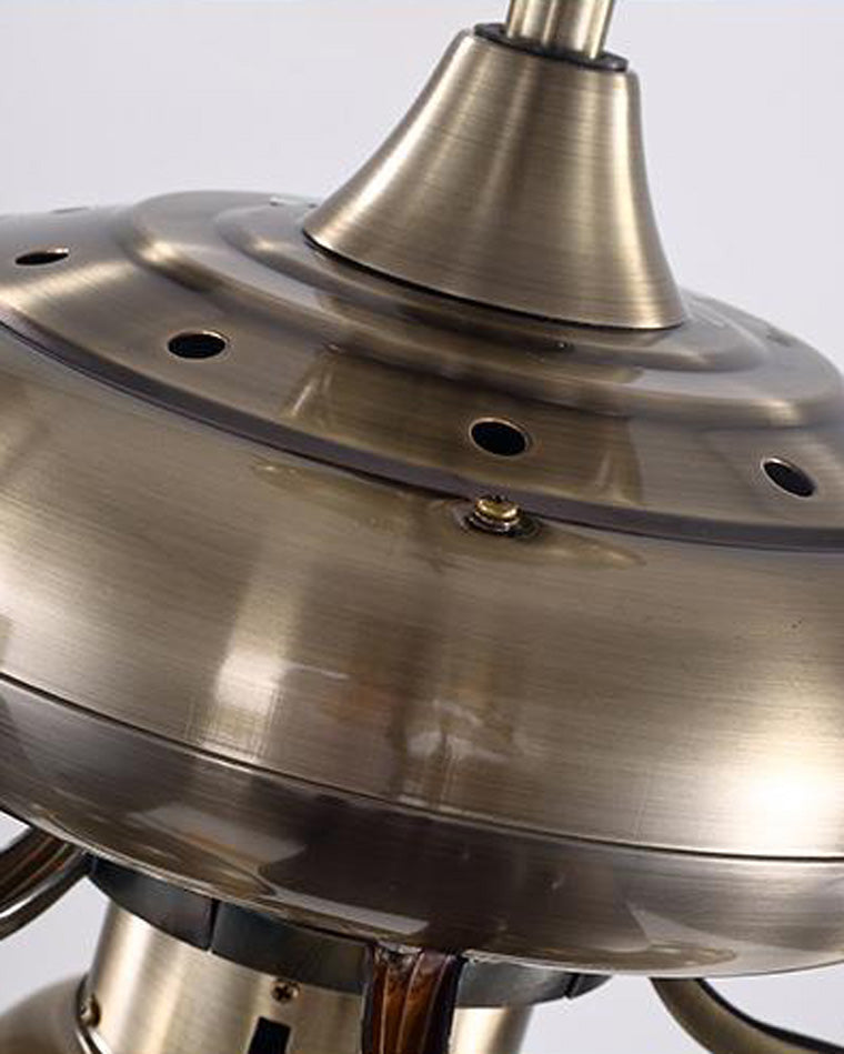 Ventilateur de Plafond Vintage avec Lustre LED