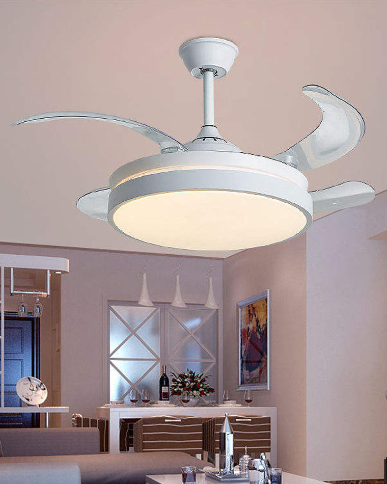 Ventilateur de plafond blanc AirFold rétractable