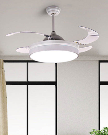 Ventilateur de plafond blanc AirFold rétractable