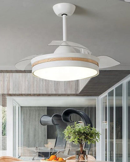 Ventilateur de plafond blanc AirNova rétractable