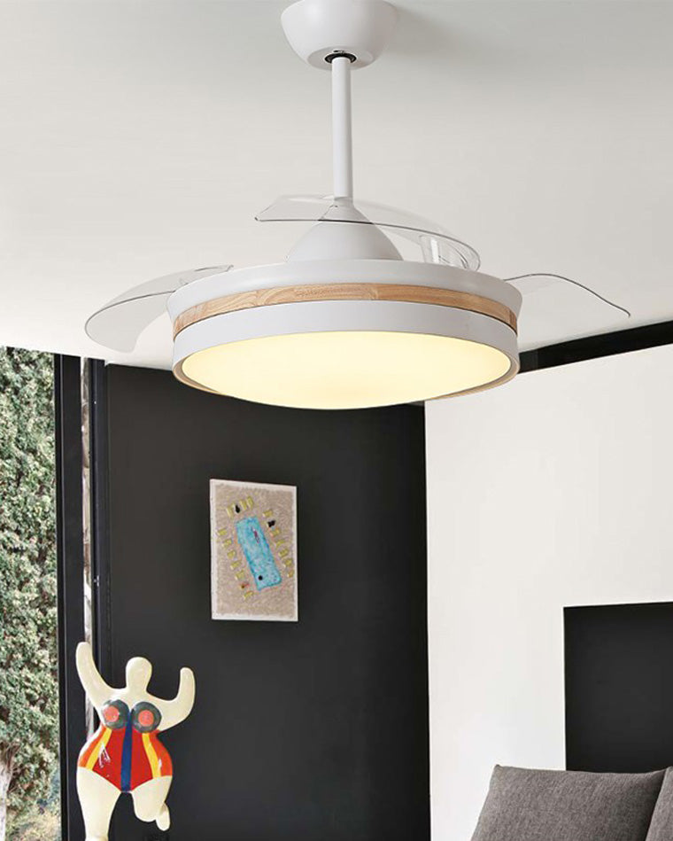 Ventilateur de plafond blanc AirNova rétractable