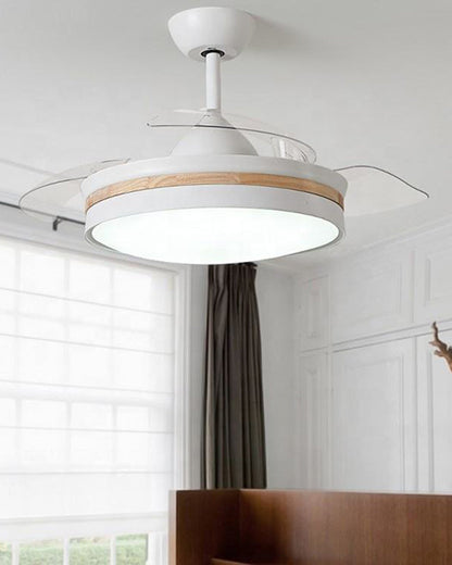 Ventilateur de plafond blanc AirNova rétractable