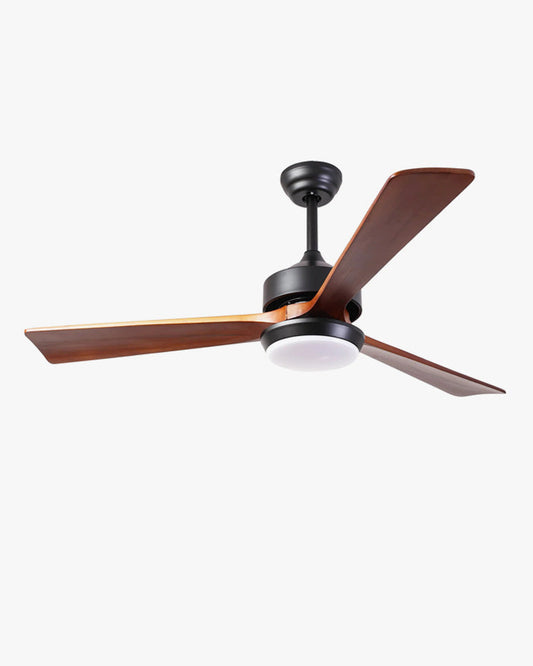 Ventilateur Boreal 3 Pales – Design Noir & Bois Style Mid-Century