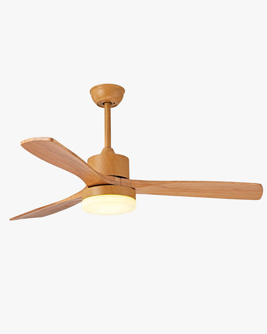Ventilateur Plafonnier « Brise Naturelle » en Bois et Lumière Intégrée