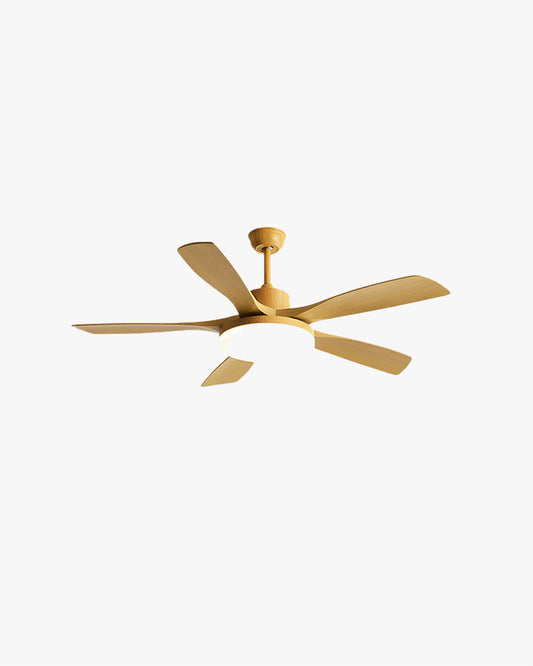 Ventilateur Plafonnier Nordik Quintessence – 5 Pales, Finition Blanche ou Bois avec Éclairage LED Intégré