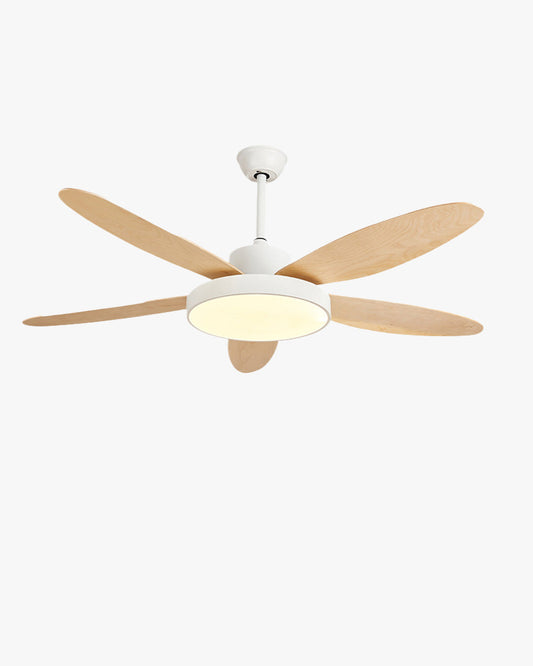 Ventilateur de Plafond Moderne à 5 Pales – LED Intégrée