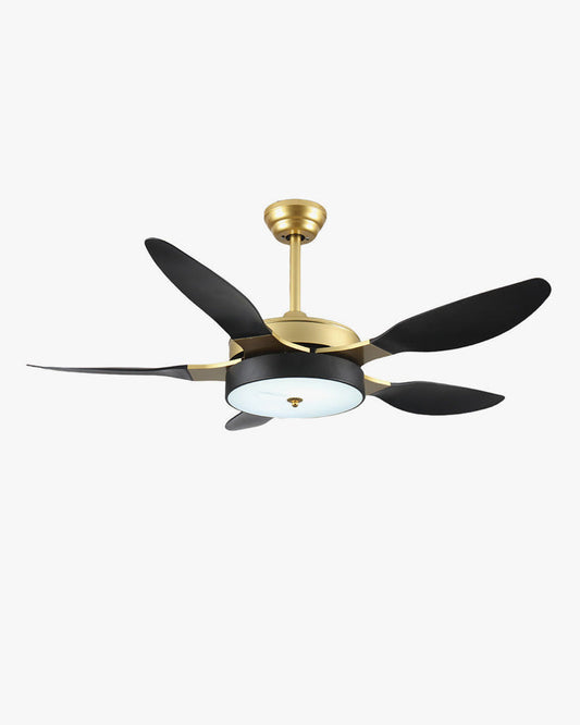 Ventilateur de plafond doré 122 cm avec éclairage LED intégré-Auréa Vent