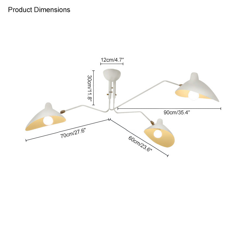 Semi-Flush Mount Ceiling Light - Arms