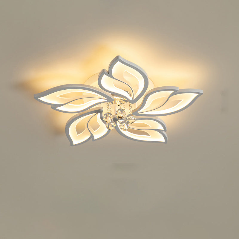 Plafonnier Encastré Cristal Fleurs Élégantes