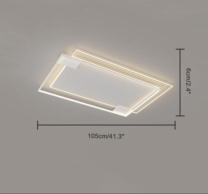Flat Profile Geometric Recessed Ceiling Light