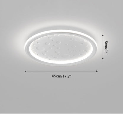 Plafonnier Rond Lune Épurée