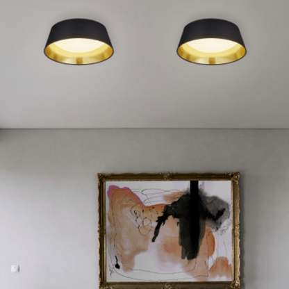 Abat Jour Noir pour Plafond en Rond