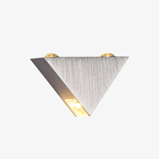 Applique Murale LED Triangulaire - Aluminium Chromé Design Moderne 1