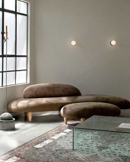 Spherical Glass and Concrete Wall Light