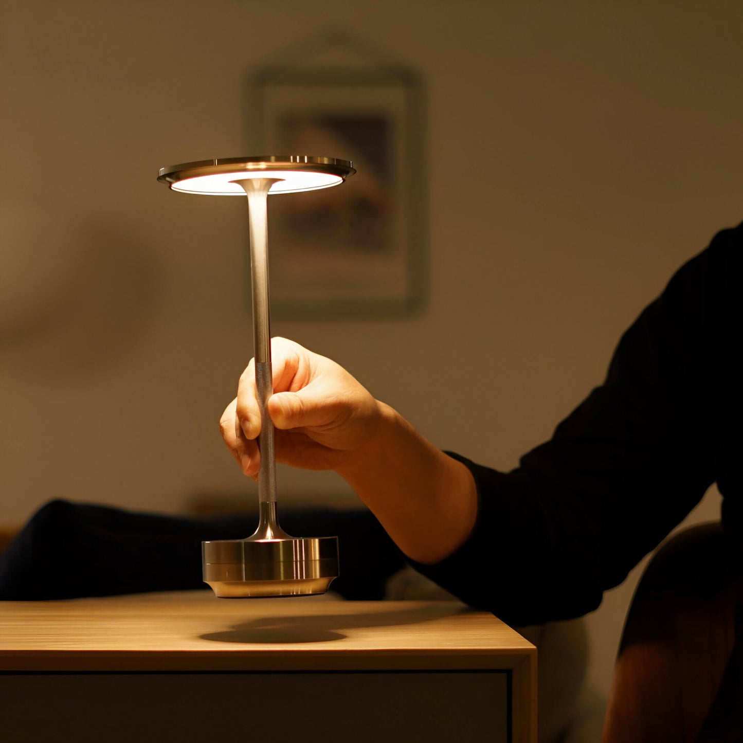 Lampe d'Ambiance Brinola Rechargeable - Élégance Moderne et Chaleur Cozy-5