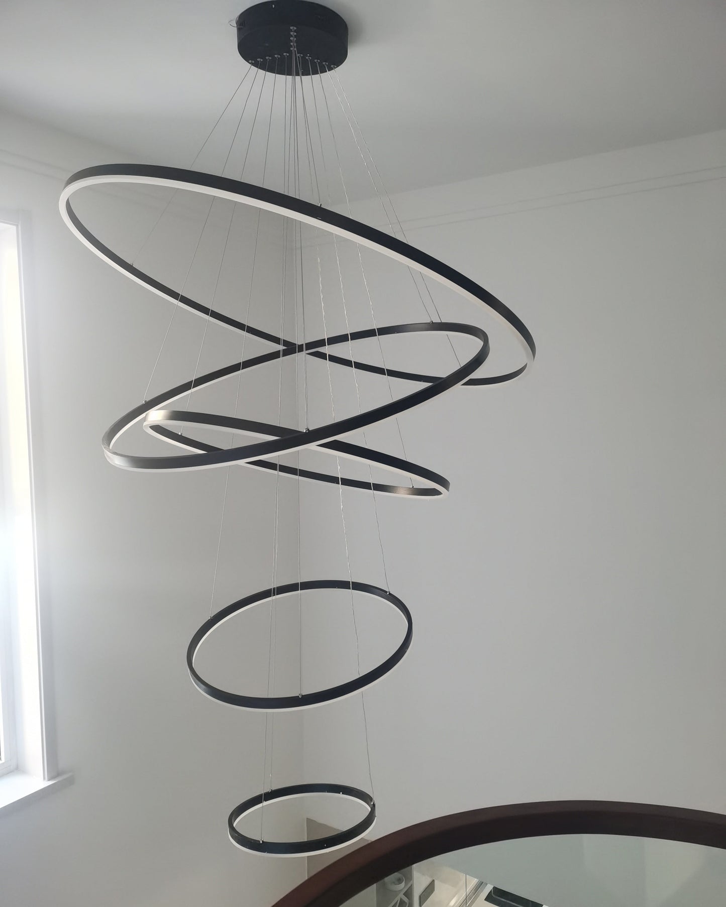 LED Ring Chandelier - Cascading Elegance