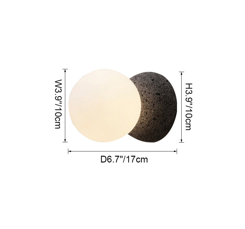 Spherical Glass and Concrete Wall Light
