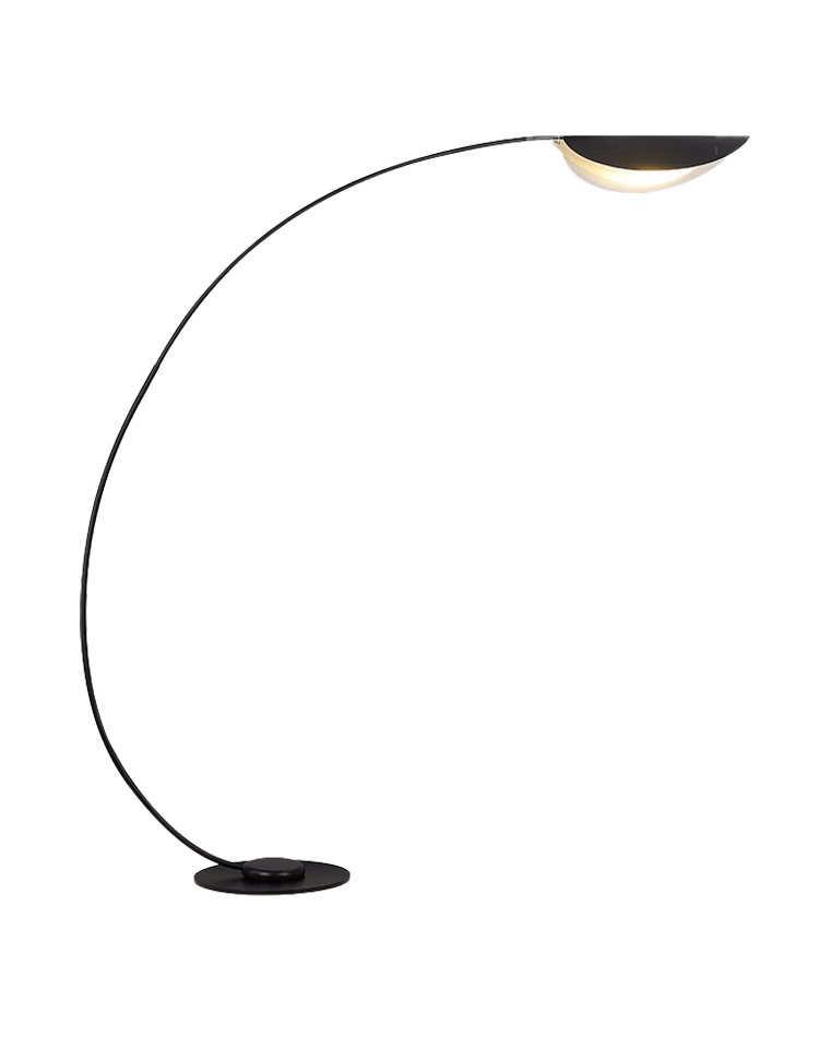 Lampadaire Arqué Moderne Noir
