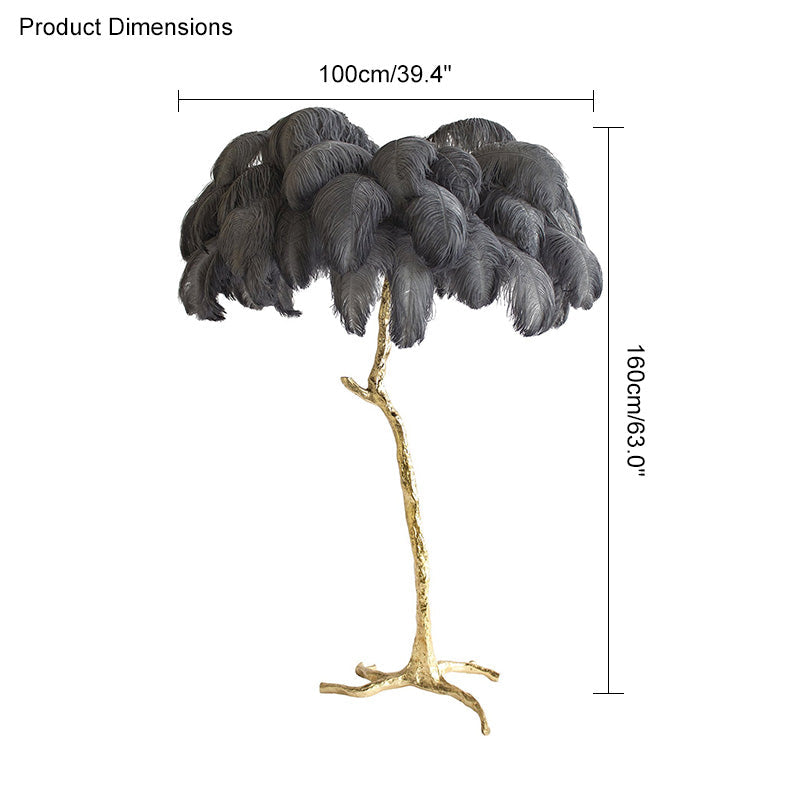 "Feather Oasis" Floor Lamp