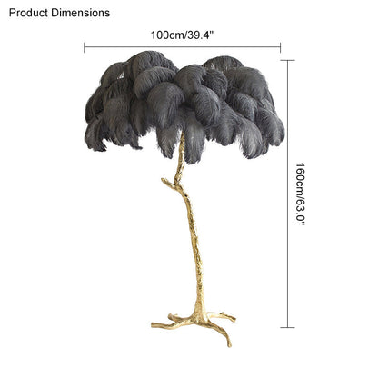 "Feather Oasis" Floor Lamp