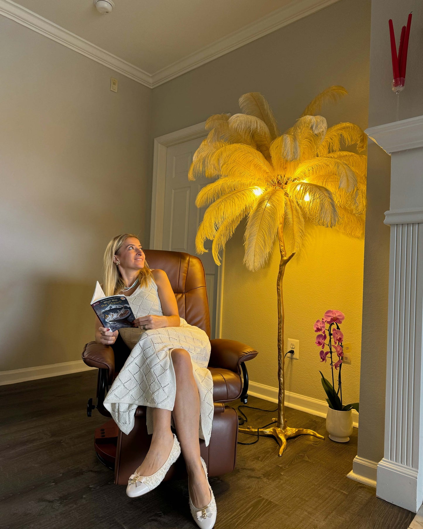 "Feather Oasis" Floor Lamp