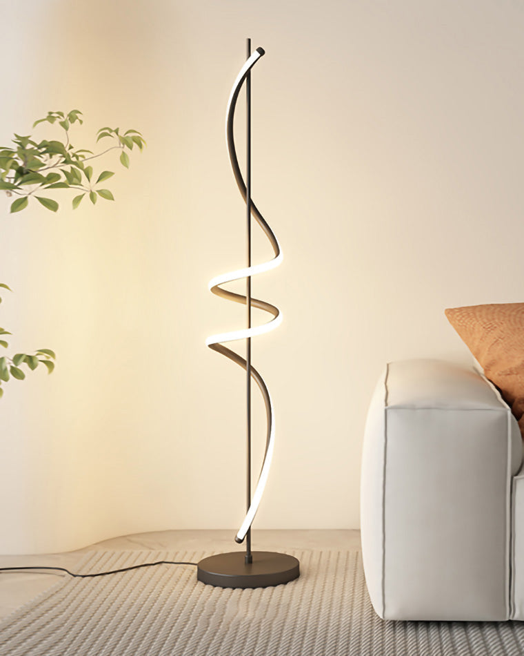 "Spiral Glow" LED floor lamp