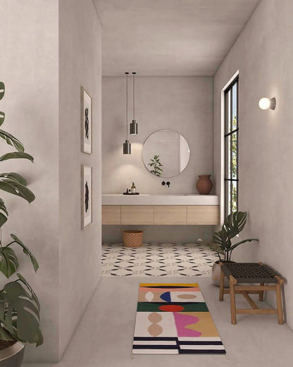 Spherical Glass and Concrete Wall Light