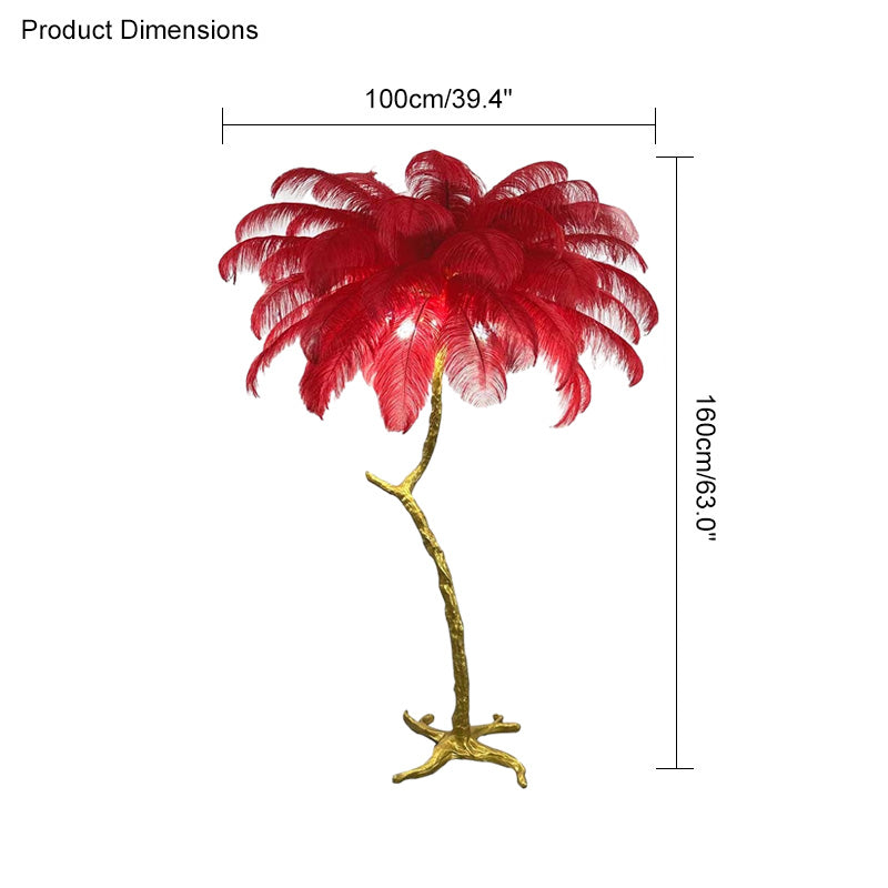 "Feather Oasis" Floor Lamp