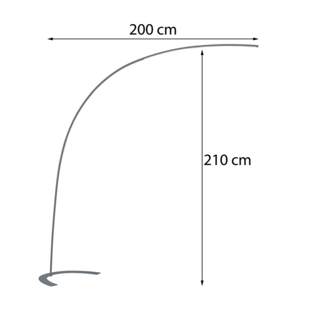 Lampadaire Arc Noir - Style Minimaliste pour salon
