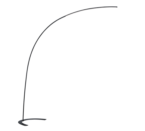 Lampadaire Arc Noir - Style Minimaliste pour salon