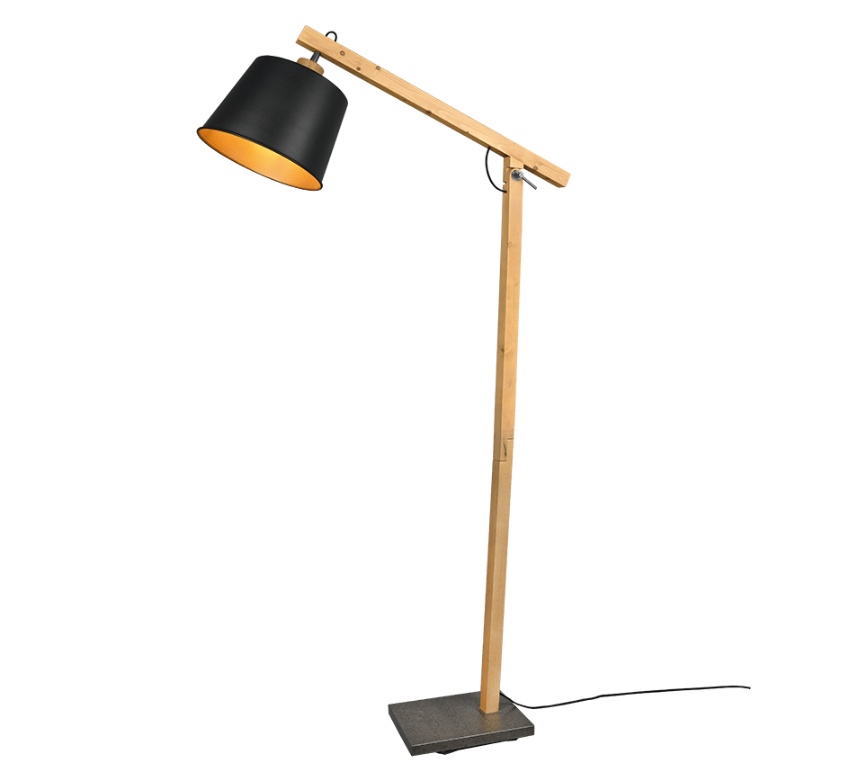 Lampadaire Bois Noir