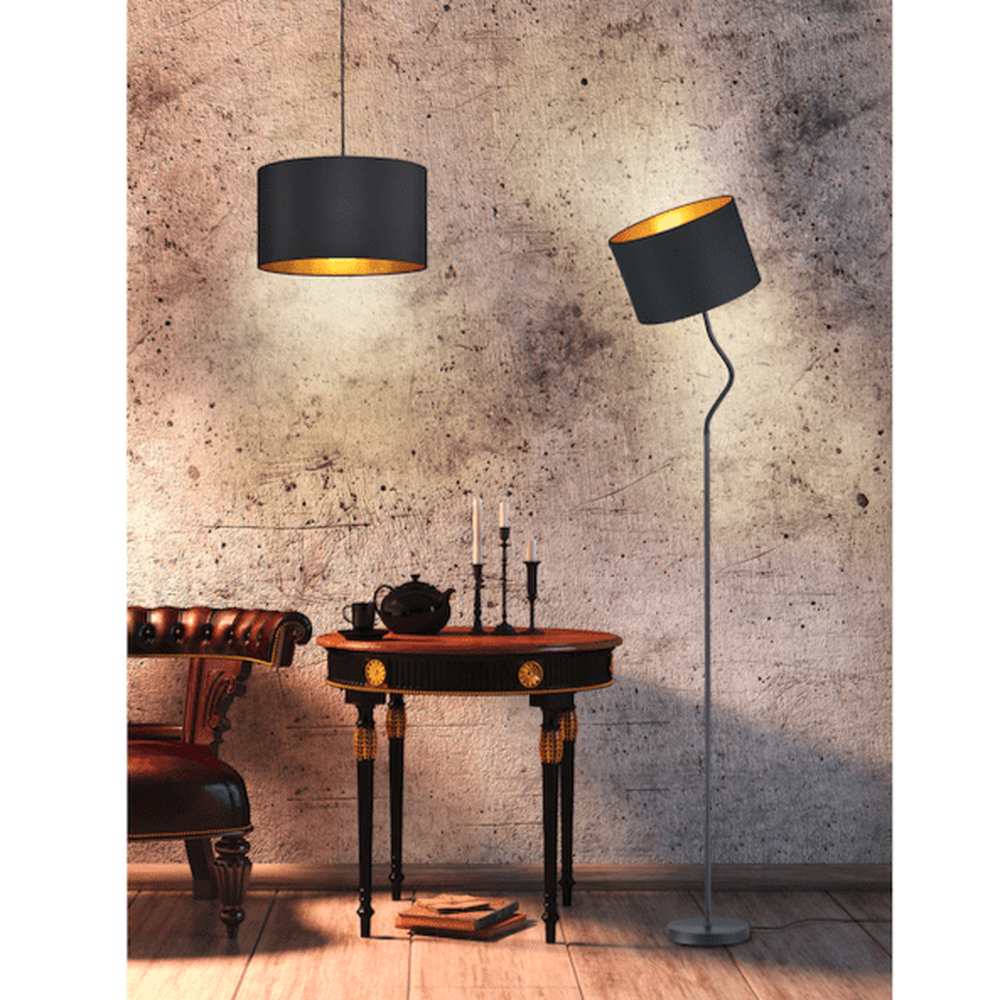 Lampadaire Noir Et Or