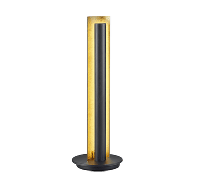 Lampe A Poser en Métal Noir - Lumière Dorée