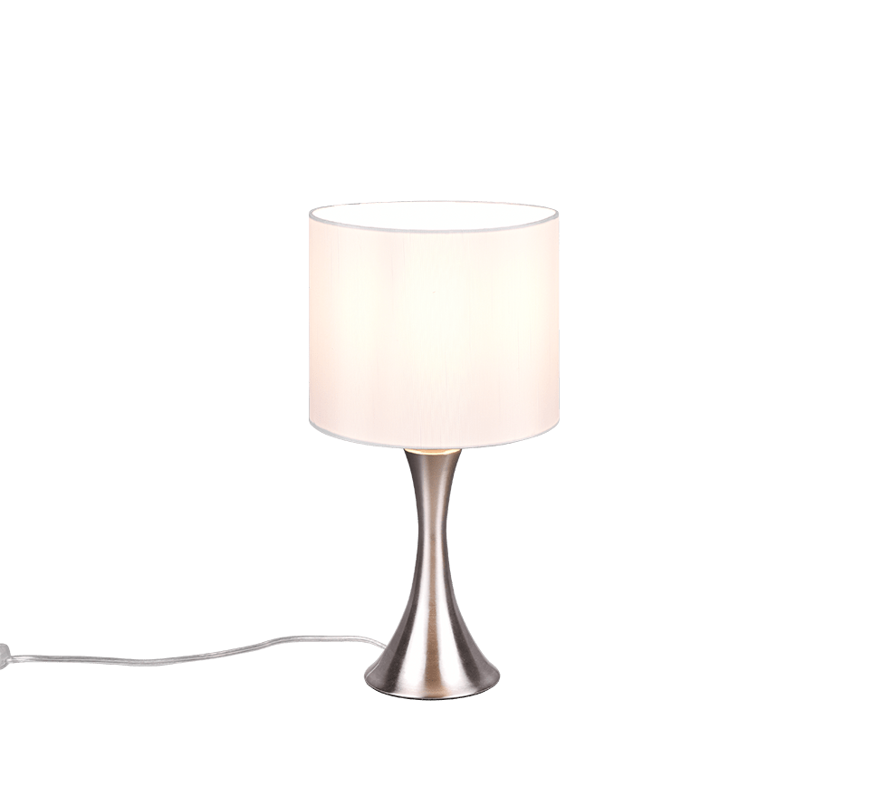 Lampe D'Appoint pour Salon - Chrome et Blanc