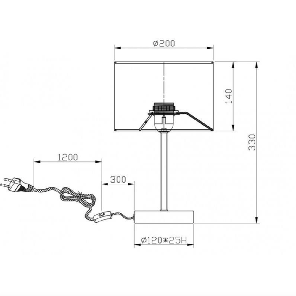 Lampe de Table Noire Et Doré