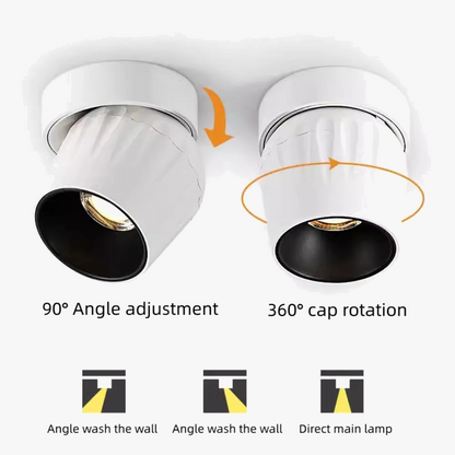 Plafonnier LED Design Arrondi - Éclairage Dimmable pour Salon et Cuisine-4