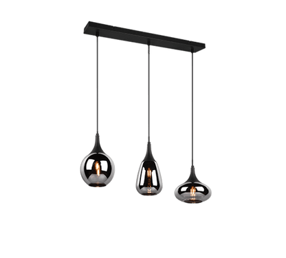 Luminaire Suspendu Noir 3 Lumieres