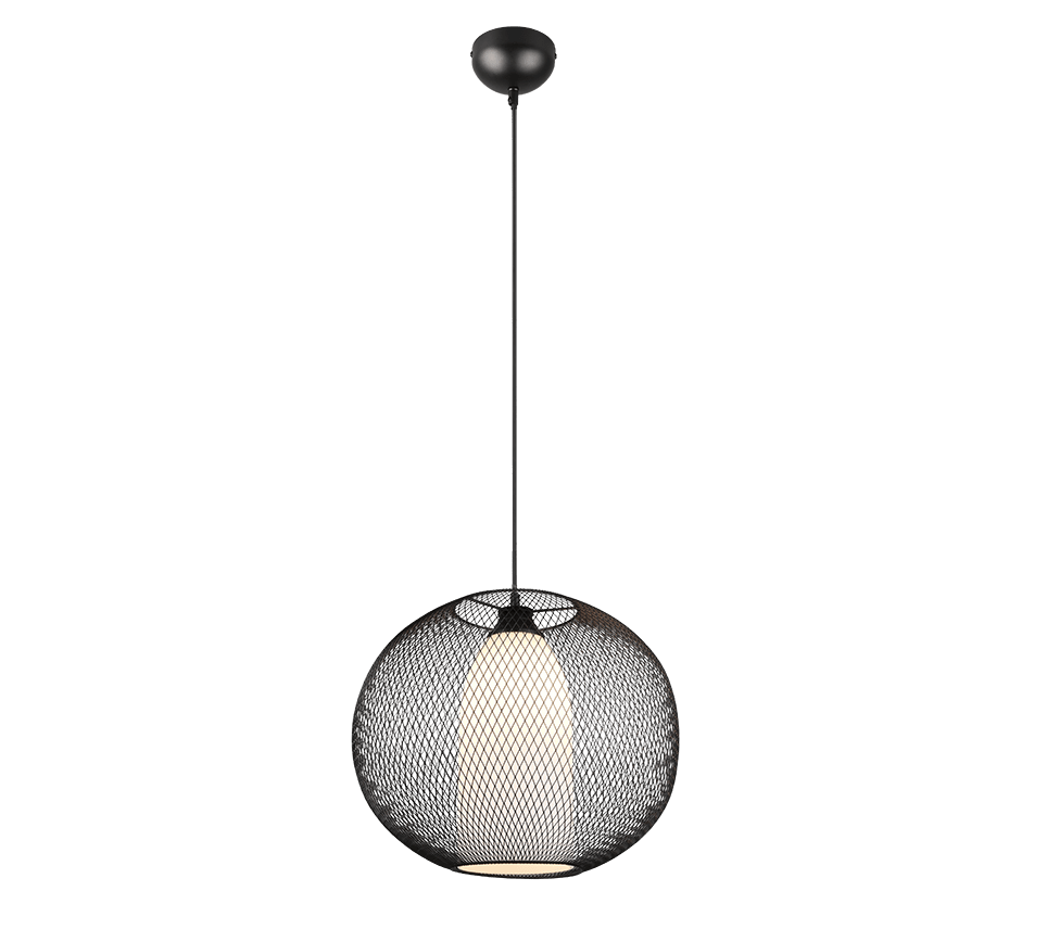 Luminaire Suspendu Noir Industriel